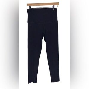 Ingrid & Isabel Women Maternity Over Belly Capri Black Pull On Legging Medium